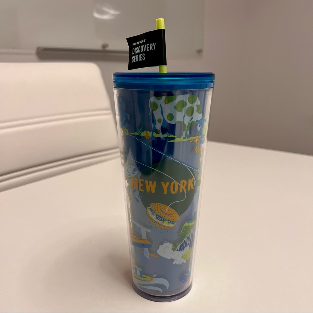 NEW STARBUCKS DISCOVERY SERIES NEW YORK CITY STATE 24oz VENTI TUMBLER 🗽⚾️🐦🍎🍰